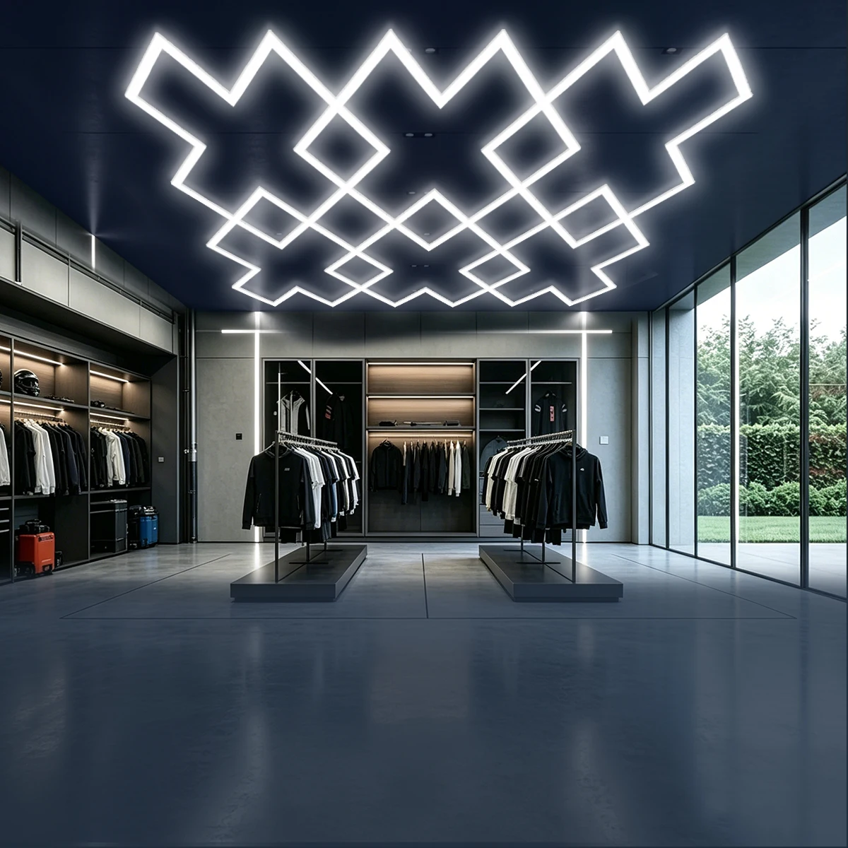 AC110V 220V 6500K lamp tube length 56.5cm LED lamp tube assembly shape modern new high-power garage lamp barber shop lighting