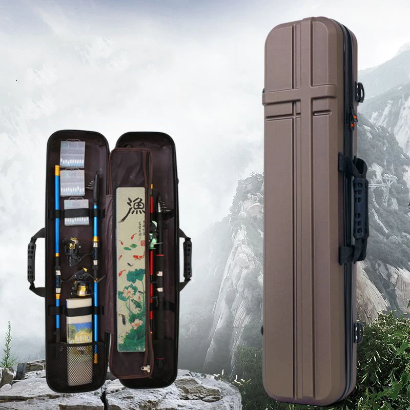 70Cm 80Cm 125Cm 130Cm Hengel Zak Visgerei Pole Reel Lokken Case 낚시 낚시가방 Waterdichte Abs hard Case Cover Duurzaam Opbergtas