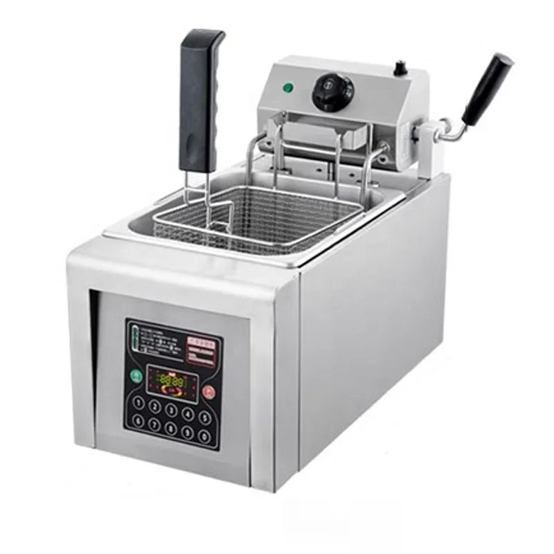 

Intelligent Electrical Deep Fryer Machine 6L 8Liter Tabletop Deep Fryer Equipment High Speed Automatic Oil Frying Machine