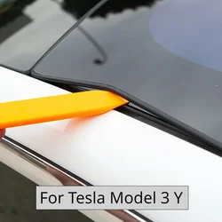 Tira de vedação de vidro para tesla modelo 3/y/3 + borracha de silicone carro clarabóia anel de vedação à prova dwaterproof água kit tira acessórios 2017-2024