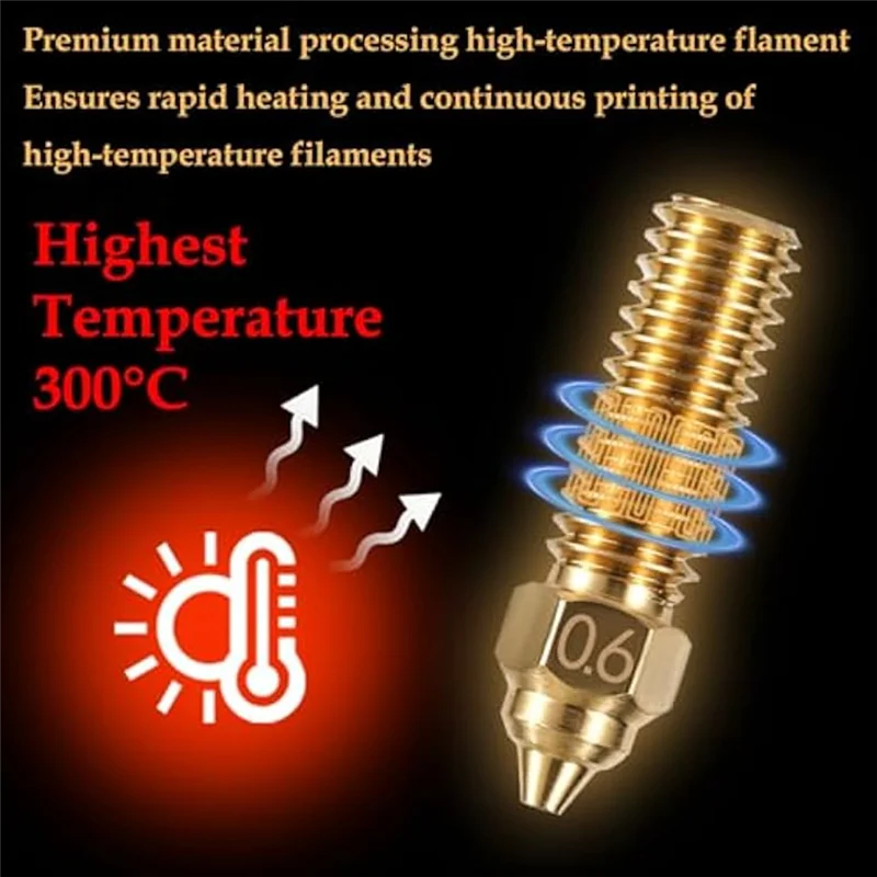 

15 шт. комплект латунных насадок, комплект насадок K1 для комплекта насадок для 3D-принтера, детали и аксессуары для принтера для K1, K1 Max