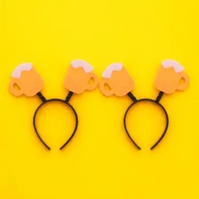 

2 pcs Headband Hair Hoops Beer Mug Design Party Festival Accessory Oktoberfest Tiki Bar Decor Birthday Celebration Fun Props