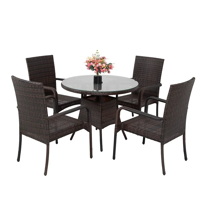 

Rattan Rattan Furniture Combination Outdoor Garden Rattan Art Table and Chair