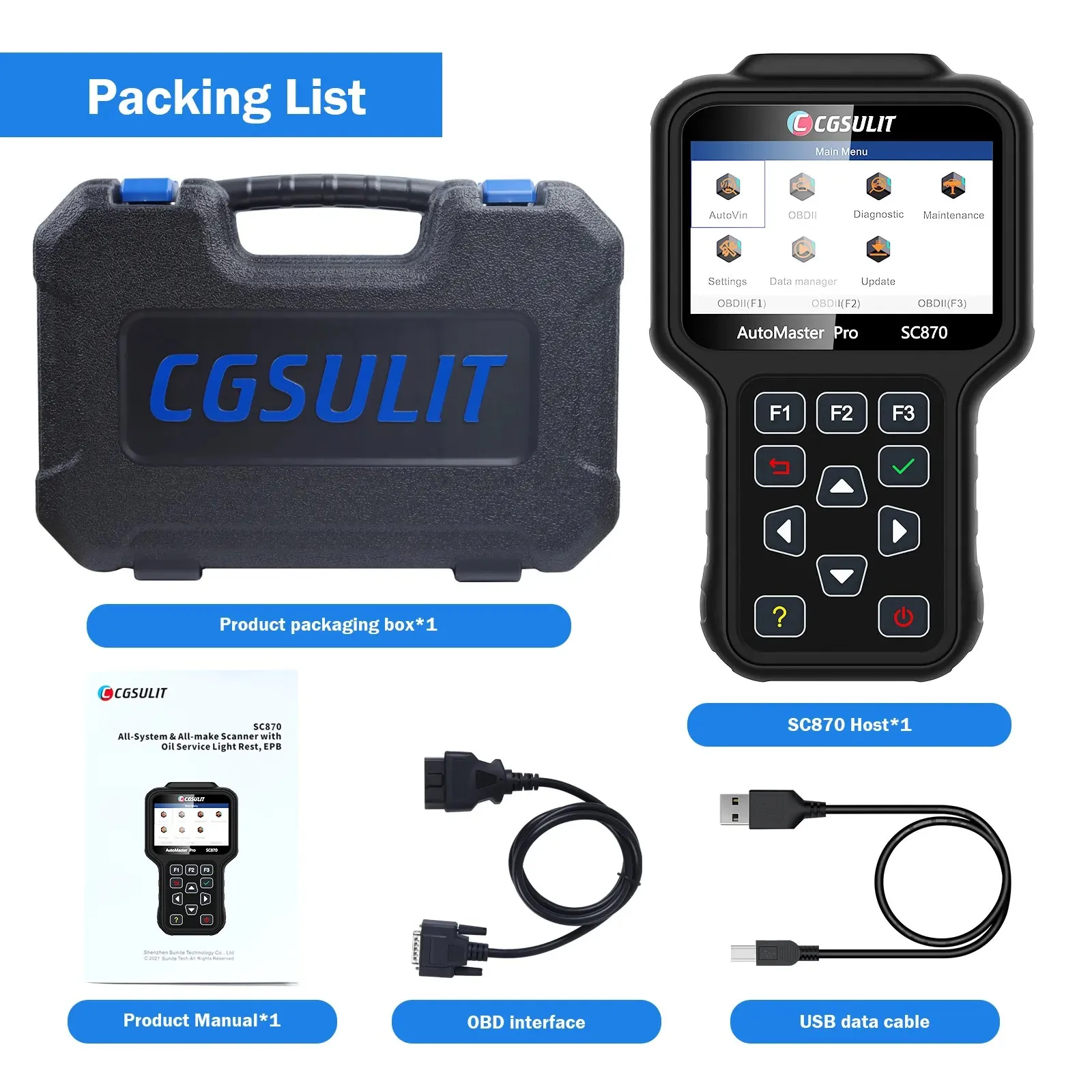 Hot Sale SC870 Car Diagnostic Obd2 Scanner Tool Machine Diagnosis Automotive Tools and Equipment for Commercial Vehicle
