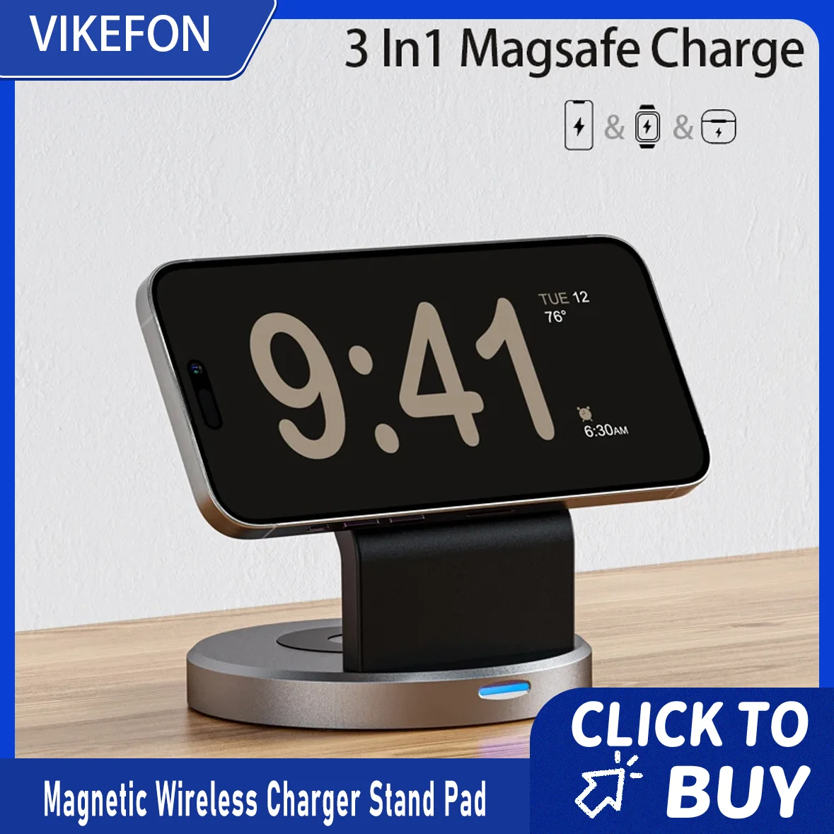 Smartwatch Watches Compatible With Iphone - 3-in-1 draadloos oplaadstation voor MagSafe-opladers, compatibele