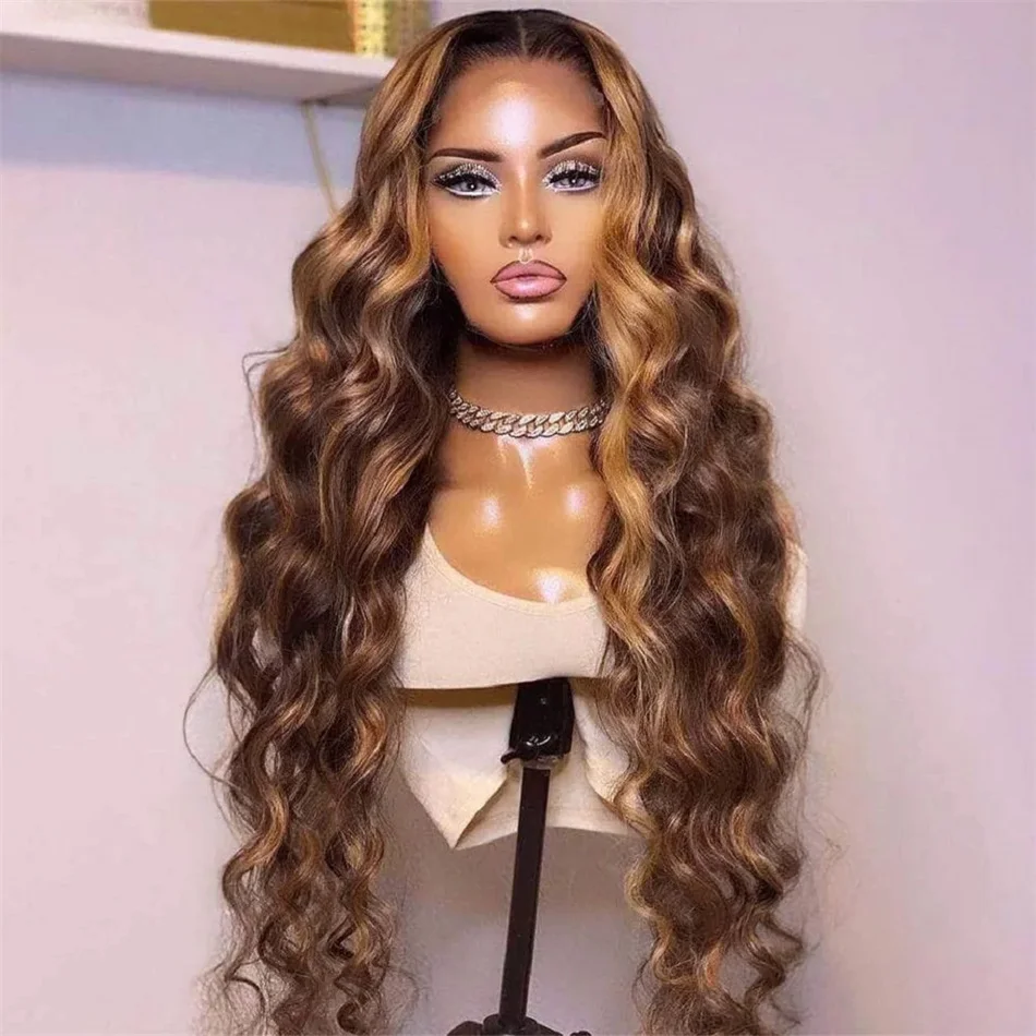 

Highlight Wigs 360 HD Lace Front Wigs Body Wave P4/27 Highlight Wigs Human Hair Wigs For Women Ombre 13x4 13×6 Lace Frontal Wigs