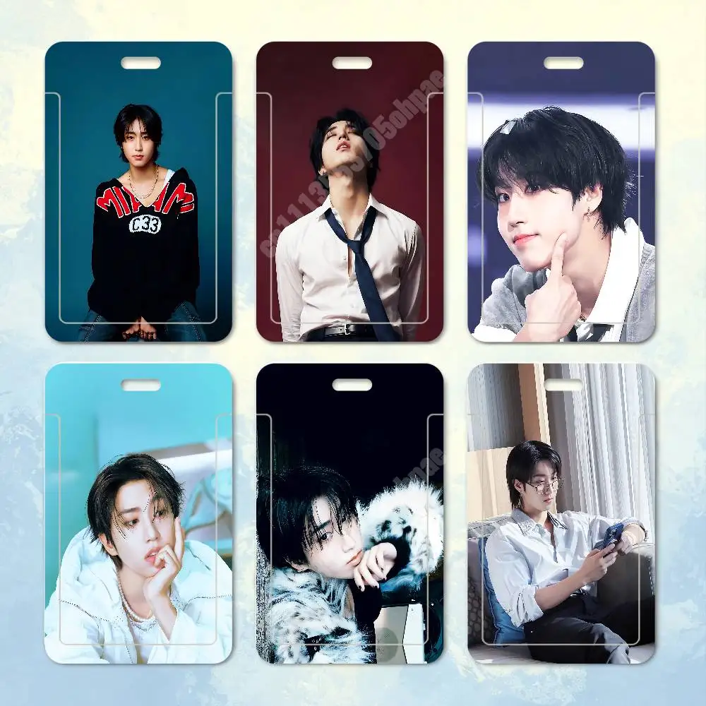 Kpop Singer H-Han J-Jisung Plastic Card Holder Worker ID Card Clear Transparent Employee Visitor Pass