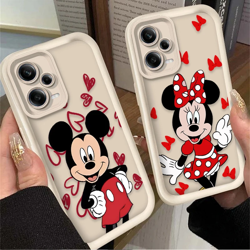 Couple Mickey Minnie Case for Xiaomi Redmi Note 13 12 11 Pro Plus 4G 5G 12S 11S 10S 10 9 9S Redmi 14C 13C 12C A3 12 Soft Etui