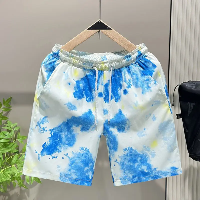 

Men's Summer Shorts Quick Dry Breathable Loose Fit Above Knee Cargo Pants Plus Size Beachwear Casual Trendy Student Joggers