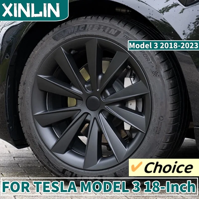 18Inch Wheel Cap Performance Wheel Hubcap Automobile Replacemen Wheel Cap Full Rim Cover For Tesla Model 3 2018-2023 Accessories