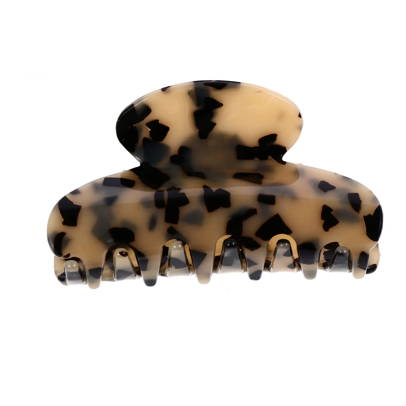 

1pc Marble Pattern Clip Premium Acrylic Retro Female Clamp For Women Decorative Practical Jaw Barrettes Ponytail Holder