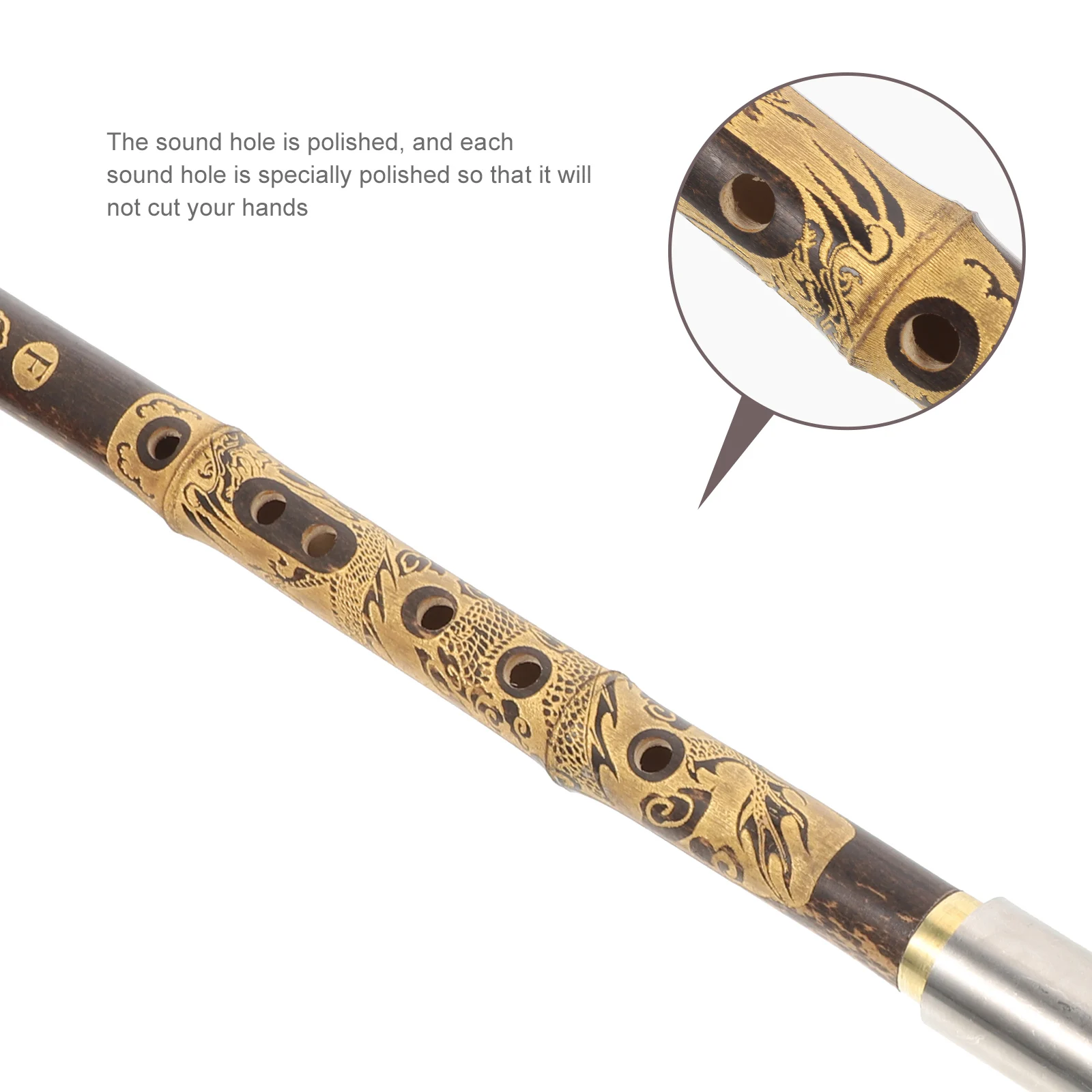 

Professional F Chinese Traditional Folk Musical Instrument Premium Ethnic Woodwind Flute Smooth Surface Clear Tone Gift For