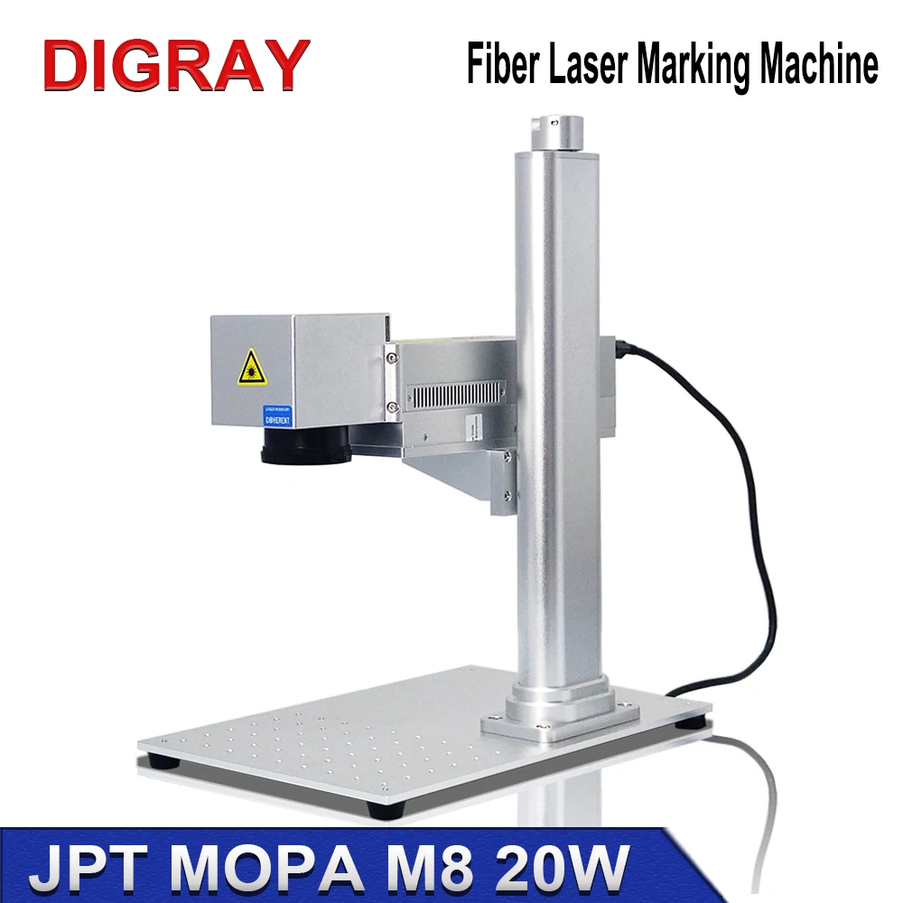 DIGRAY JPT 20W Mini Laser Marking Machine JPT MOPA M8 Portable Fiber Laser for Stainless Steel Color Marking DIY Metal Engraving