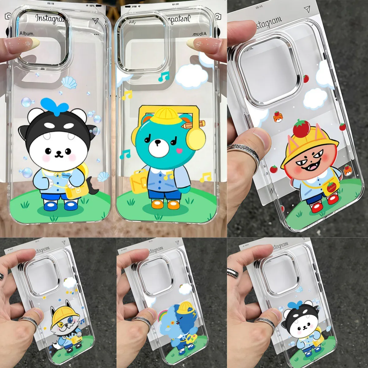 HOT Cartoon Mascot GMMTV Phone Case for Samsung Galaxy S26 S25 S24 S23 Note20 FE Ultra Edge Plus 5G Transparent Soft Cover