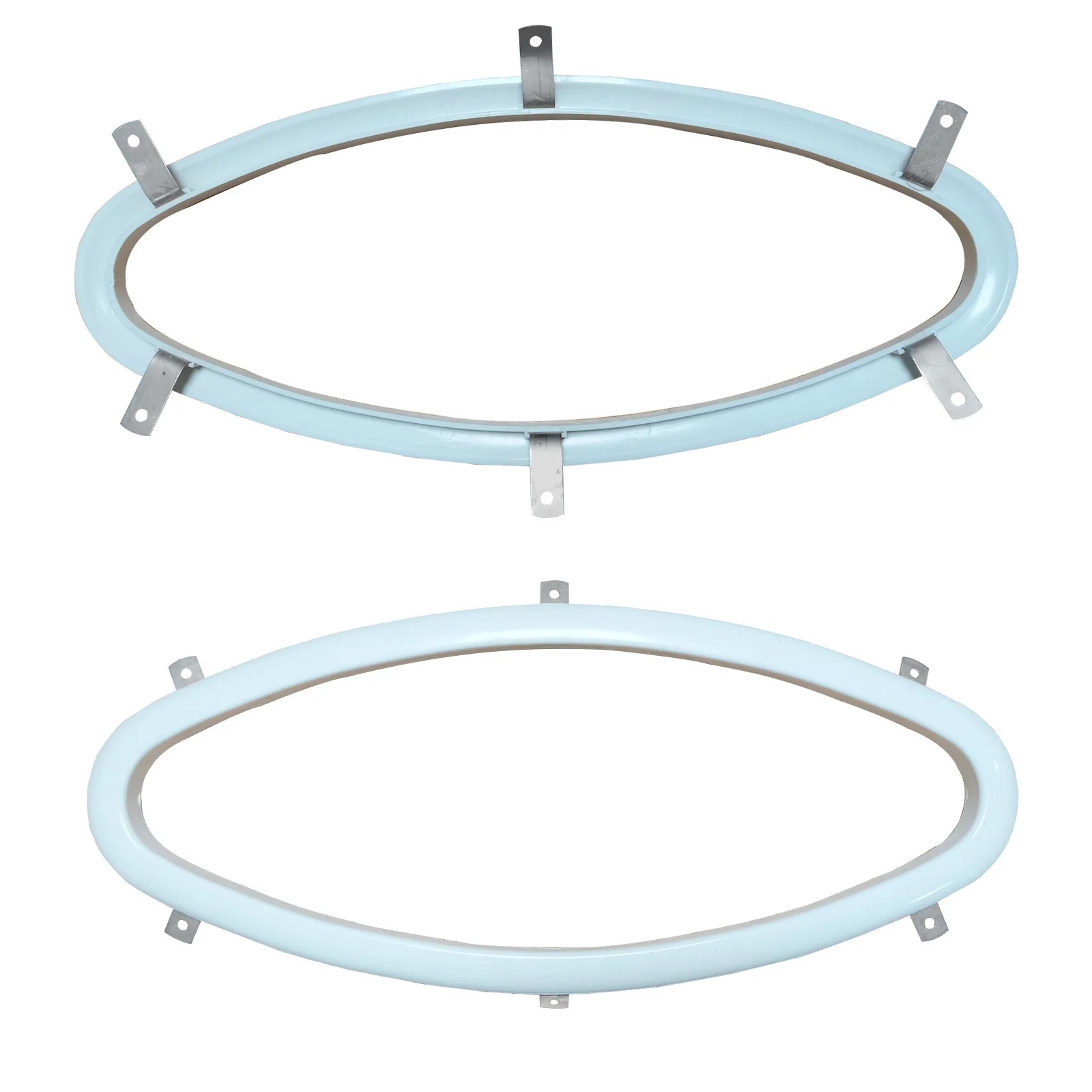 Plastic Oval Marine Porthole with Screen Mesh, Emergency Escape Window for Yacht & RV, Boat Yacht Hardware Accessories