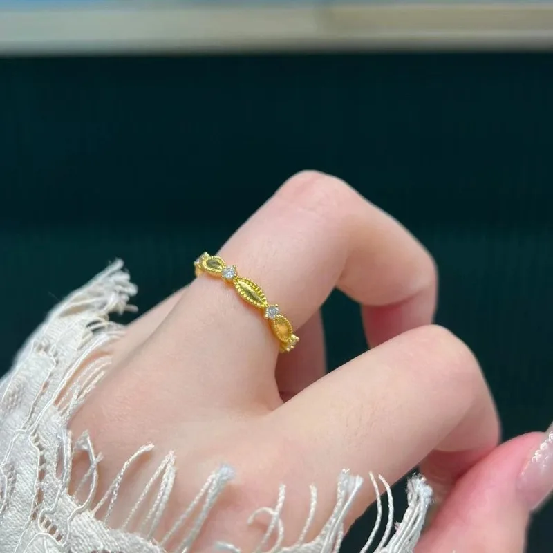 خاتم تخريمية ماسي بتصميم متخصص وخفيف الوزن وبسيط ورائع ومتعدد الاستخدامات ومزاج عالي الإحساس هدية نسائية