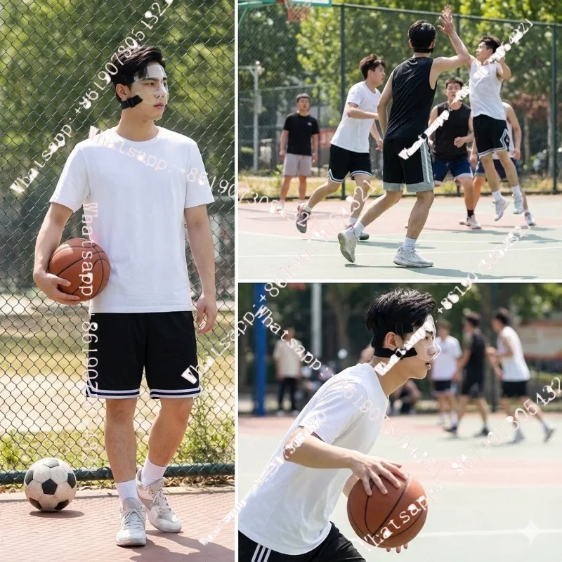 

Transparent eye protection nose protection sports protective mask mask outdoor basketball football anti-collision nose
