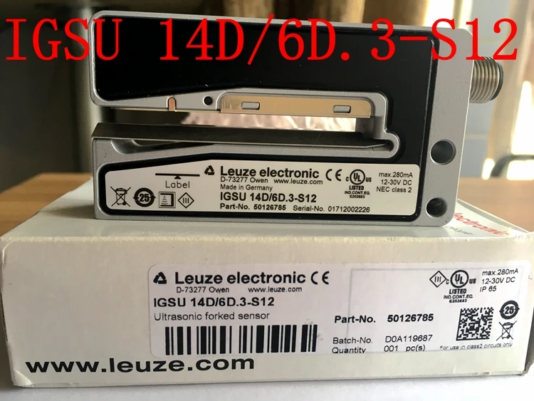 IGSU14D/6D.3-S 12 Labor Easy Test New Transparent Label Sensor IGSU14D/6.3-S 12