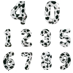 40inch Cow Print Balloon Birthday Decorations Large Number 0-9 foil Balloons Kids Farm Birthday Theme Party Baby Shower Supplies