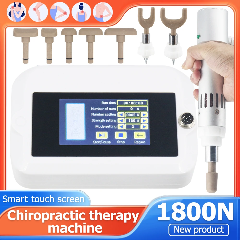 Electric Correction Gun 8 Languages 1800N Chiropractic Adjusting Instrument Spine Adjustable Intensity Back Therapy Massager