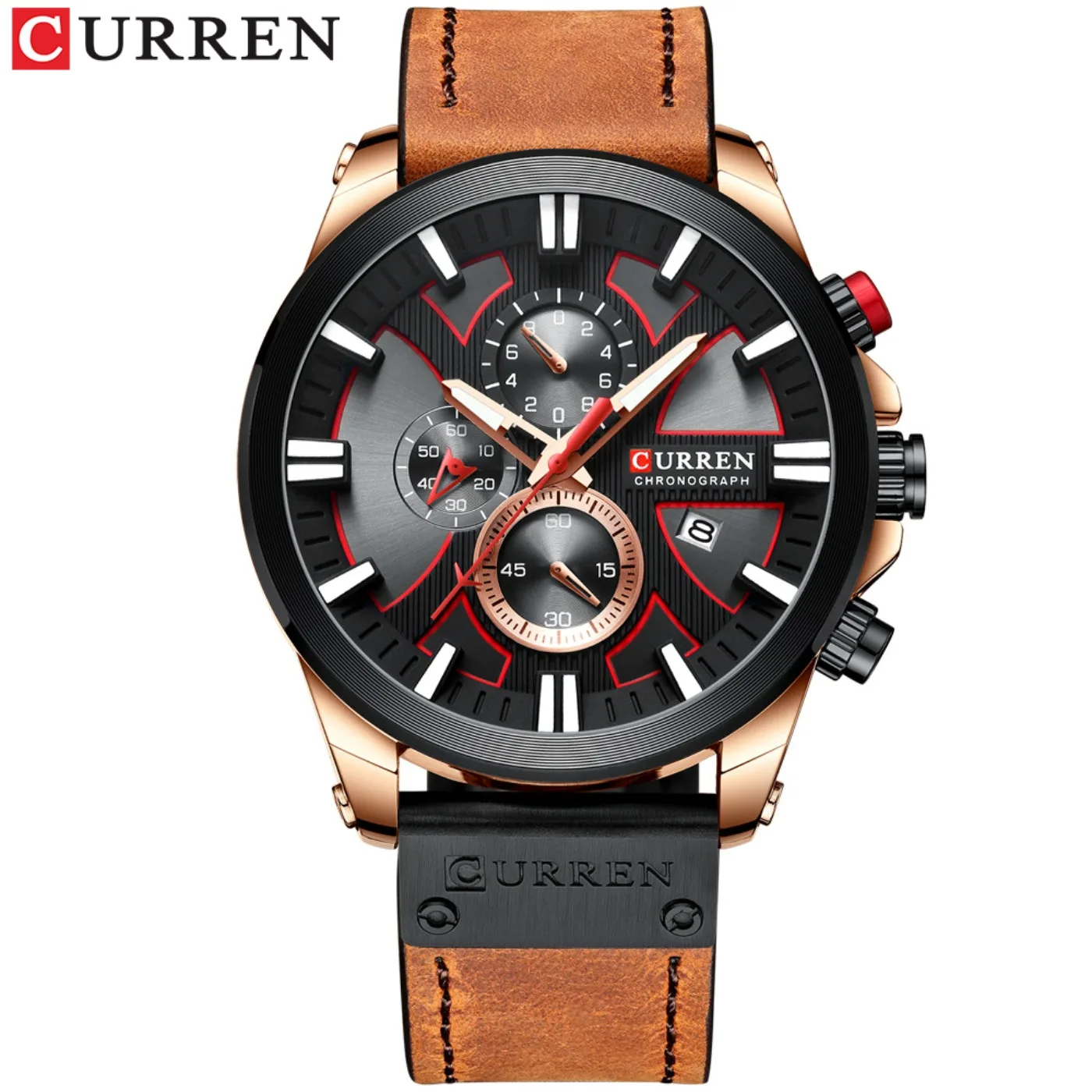 New CURREN Men Watches Fashion Quartz Wrist Watches Men's Military Waterproof Sports Watch Male Date Clock Relogio Masculino view 3