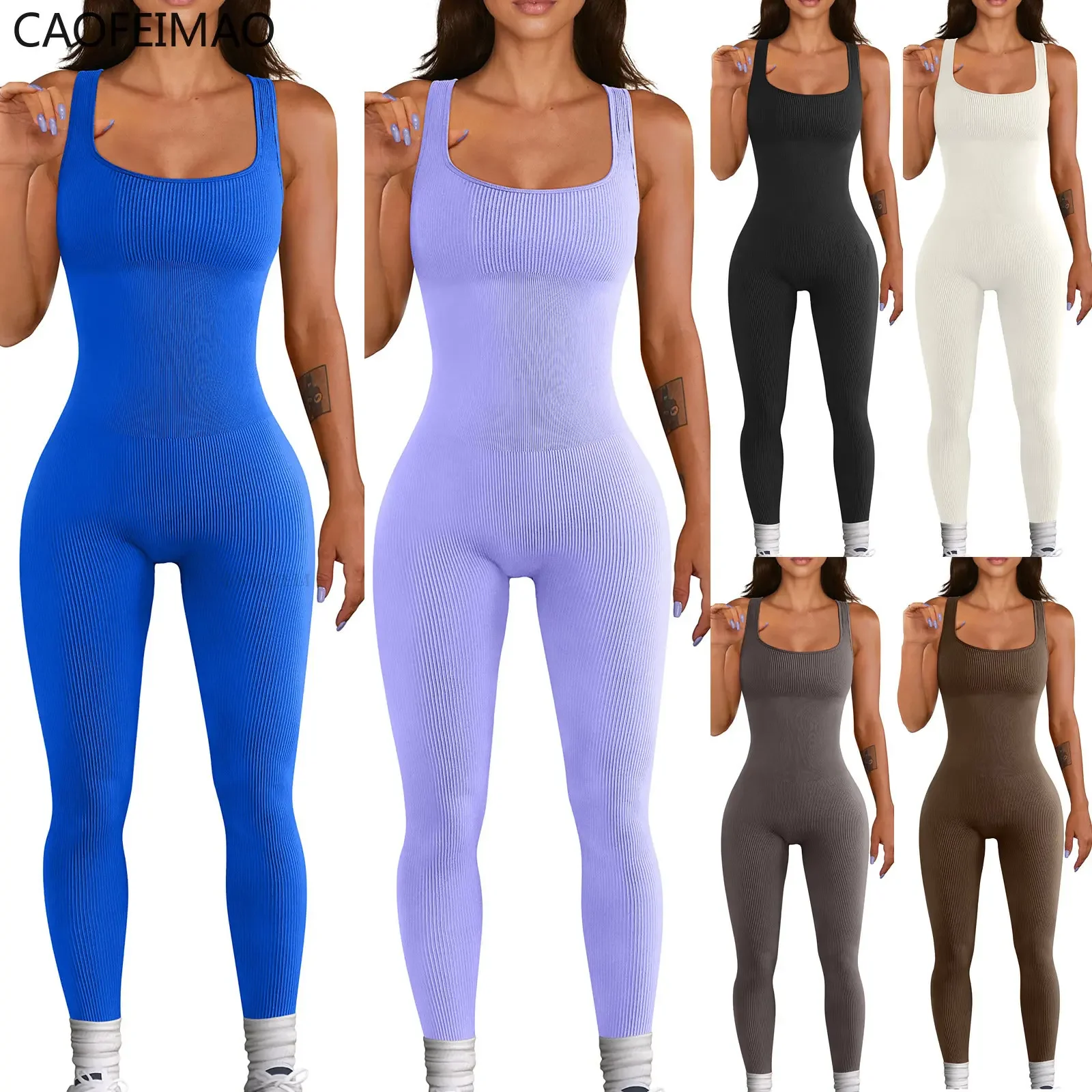 One Piece Jumpsuit and Rompers Women Sport Yoga Fitness Jumpsuit Sexy Sleeveless Vest Bodysuit Slim Casual Bodysuit Female