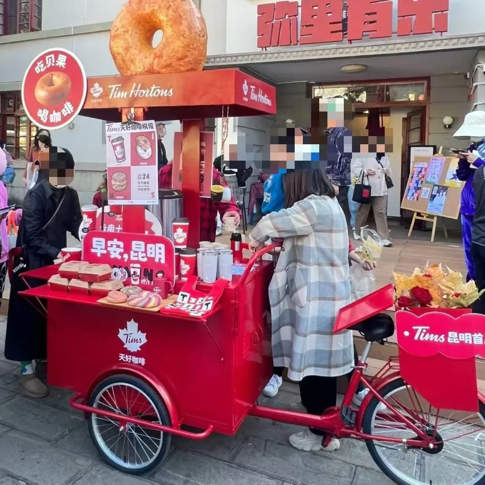 Customizable Tricycle Bicycle Toy Burger Ice Cream Cart Mobile Booth Display Stand