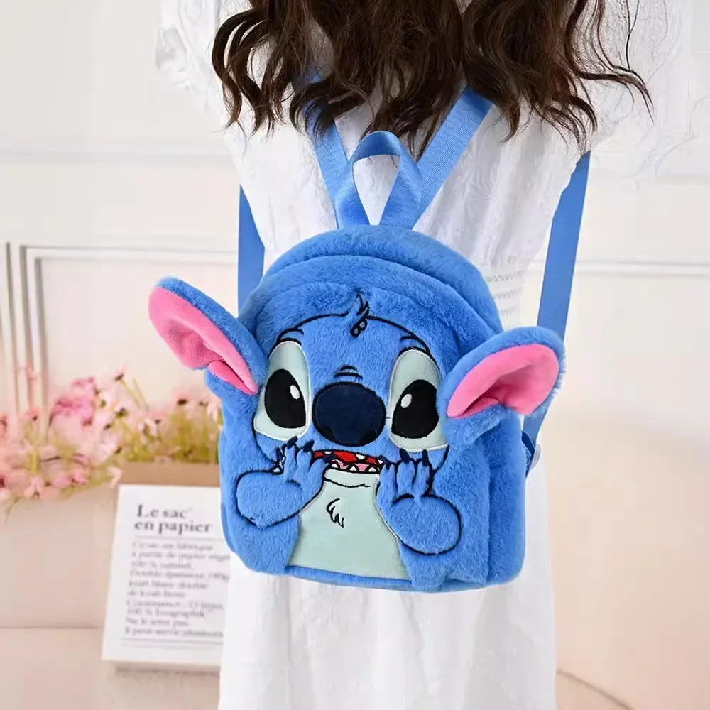 Disney Stitch Backpack New Cartoon Student Mickey Mouse Cute Schoolbag Shoulder Bag Handbag