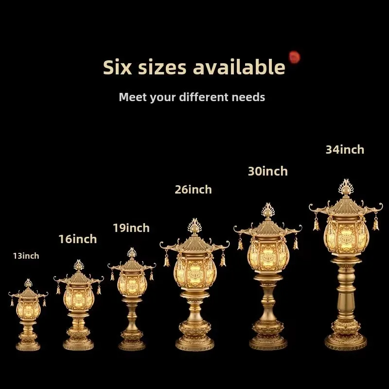 FJ-11 Changming Plug-in Led Lotus Ornament Buddha Offering Auspicious And Lucky Heart Sutra Shrine Temple Temple Ornament