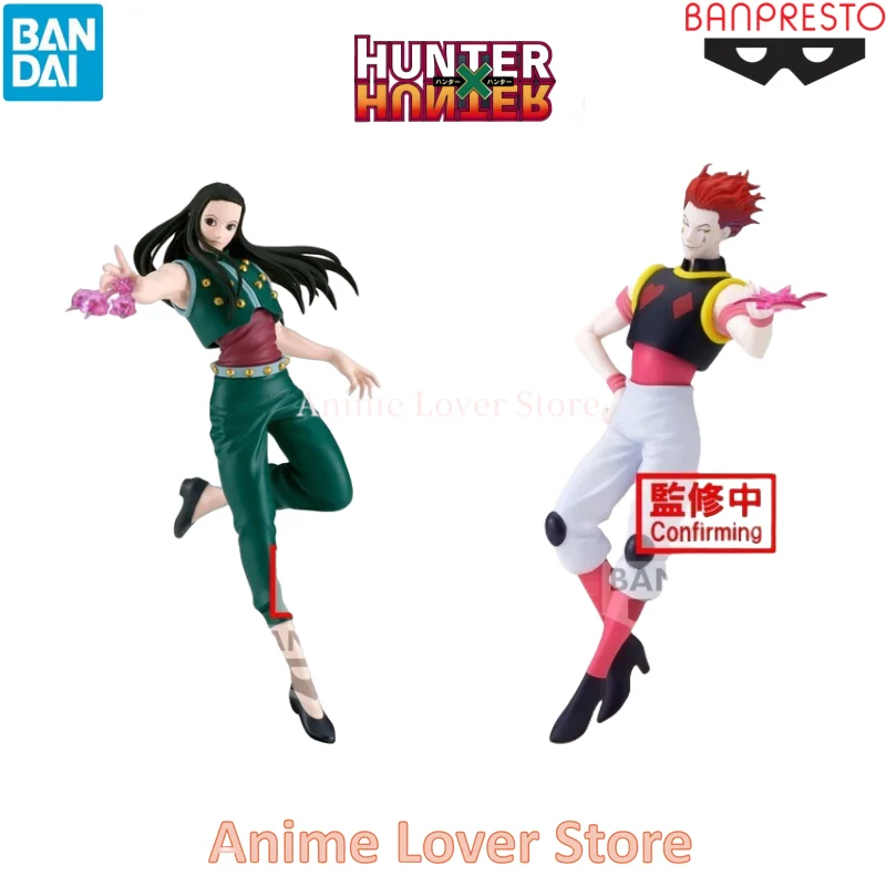 Original BANDAI Banpresto HUNTER×HUNTER VIBRATION STARS Hisoka Illumi Zoldyck Anime Figure Toys for Kids Gift Collectible Model