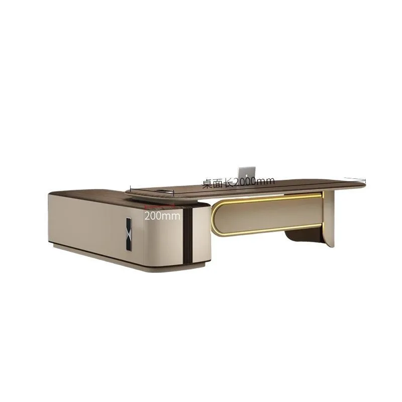 Boss Desk Chairperson Simple Modern High-end Light Luxury Manager Office Desk and Chair Combination President Taipan Desk