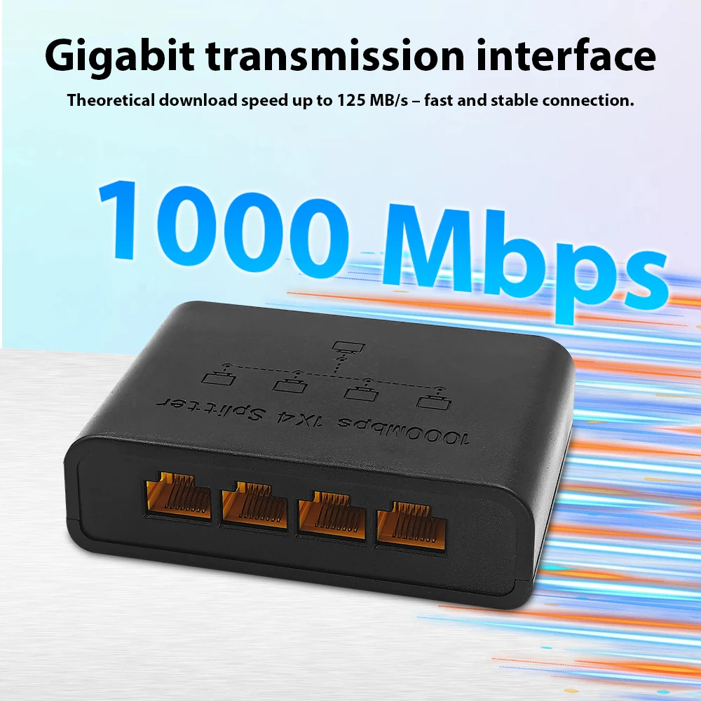 OPTFOCUS 1000Mbps Switch Splitter1 To 4 Gigabit Ethernet LAN Connector Rj45 Splitter Extend Network Cable Adapter
