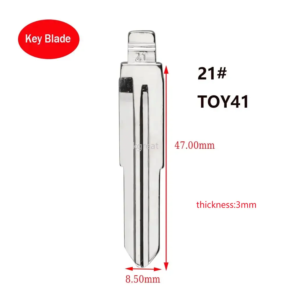 

10pcs 21# TOY41 Metal Uncut Blank Flip KD Remote Key Blade for Toyota Corona for Keydiy KD Xhorse VVDI JMD