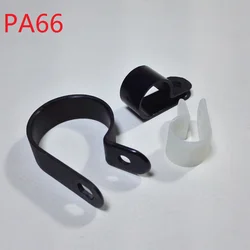 10pcs R Shap Cable Clamp CC Type Wire Tie Clips Winder Mounting Organizer Reusable Cord Holder Cabinet Backplane Line Managenmen
