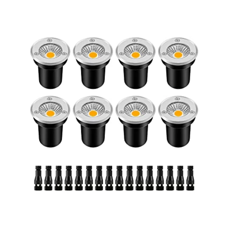 Low Voltage Landscape Lighting LED Well Lights 3W 12V-24V in Ground Light IP67 Waterproof Outdoor Low Voltage Landscape Lights