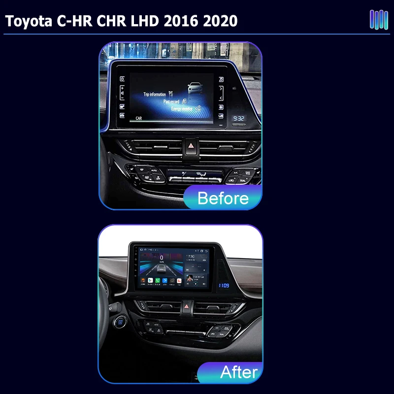 AI VOICE roadivox Android car radio for Toyota C-HR CHR LHD 2016 2020 stereo GPS Navigation video Multimedia Player tape