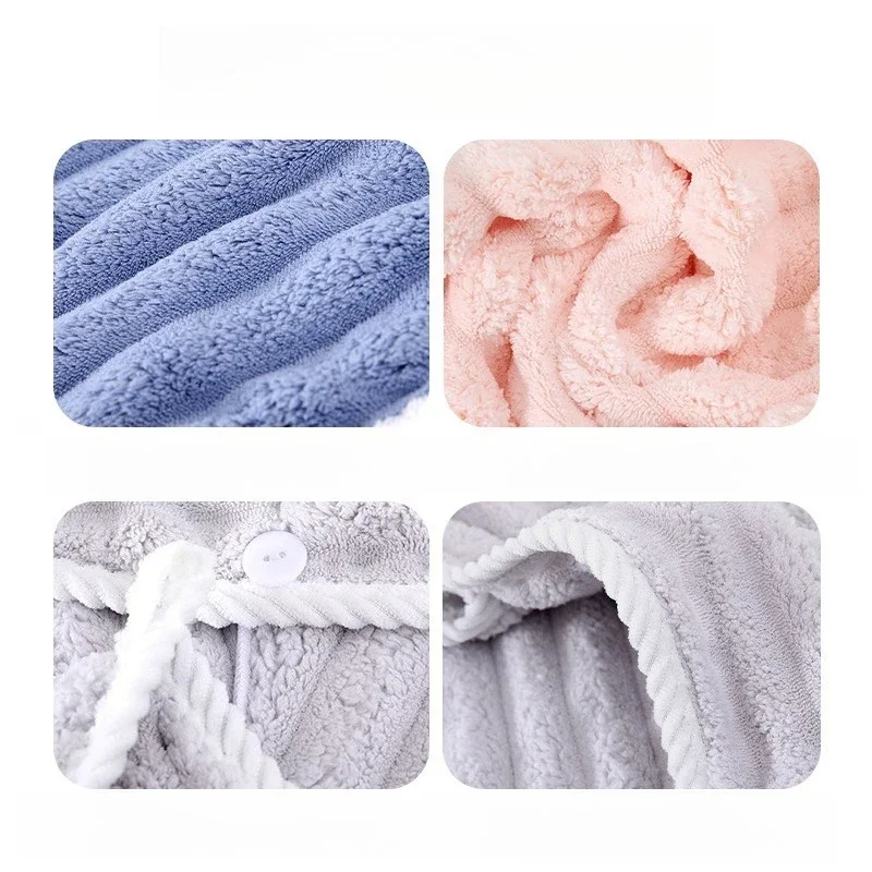 Thickened Coral Fleece Hair Drying Hat for Women, Absorbent Headscarf for Hair Washing and Drying, Soft and Comfortable