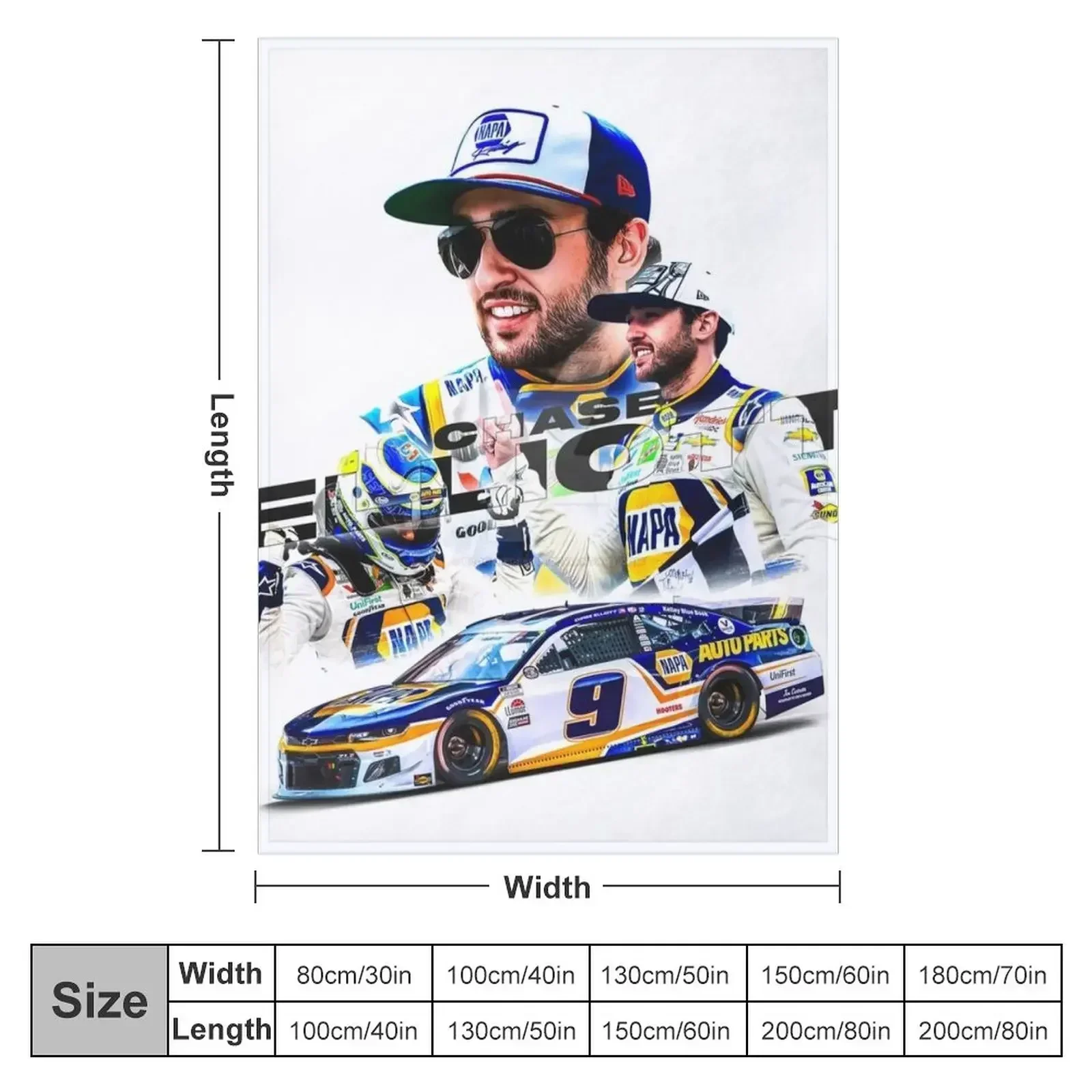 chase elliott 3 Throw Blanket Plaid on the sofa anime Warm Blankets