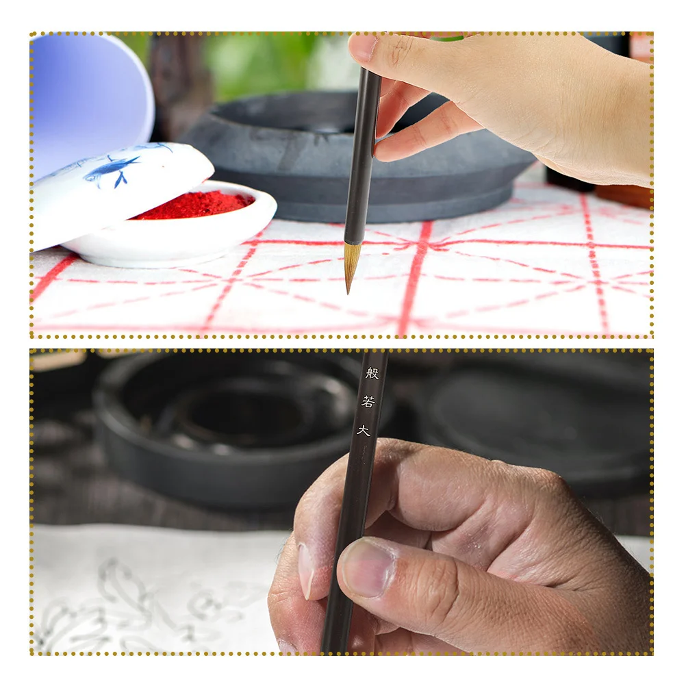 

6Pcs Chinese Ink Brush Set Traditional Calligraphy Pen Portable Versatile Tool for Artists Students Kids Personal Growth