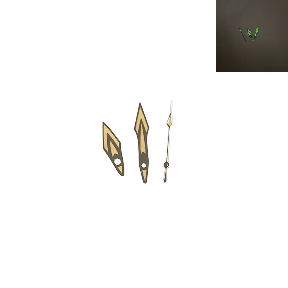 Аксессуары для часов, стрелки с зеленым светом, подходят для NH35/NH36, запасные части для часов, модифицированные иглы для часов