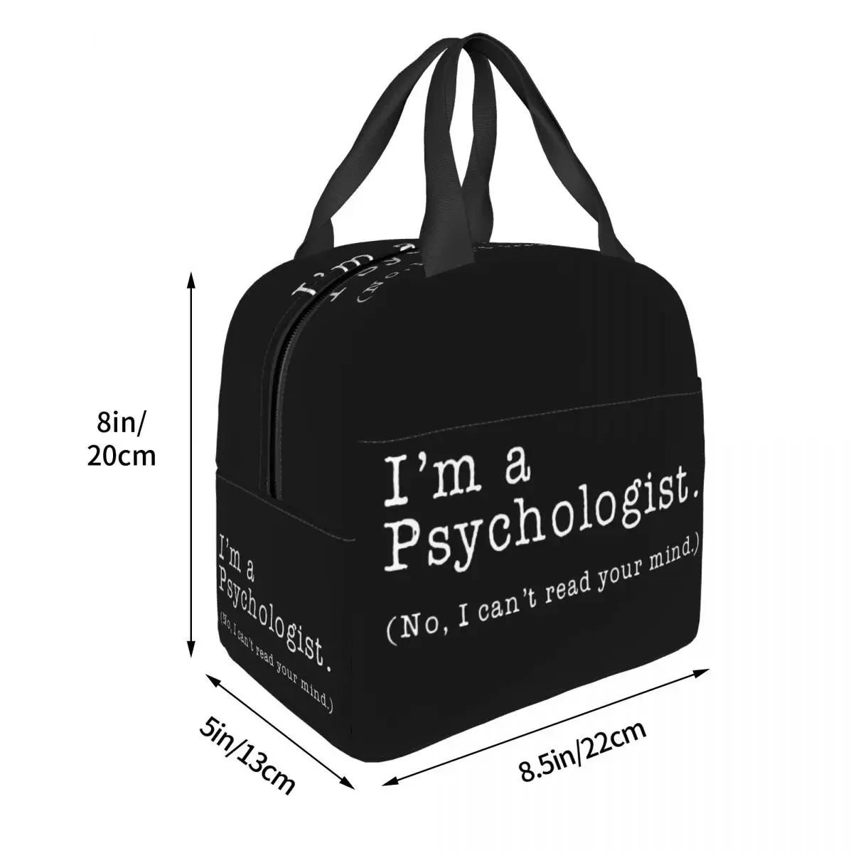 I\'m A Psychologist No I Can\'t Read Your Mind Thermal Insulated Lunch Bag Psychologist Gift Lunch Box for Work School Food Bags