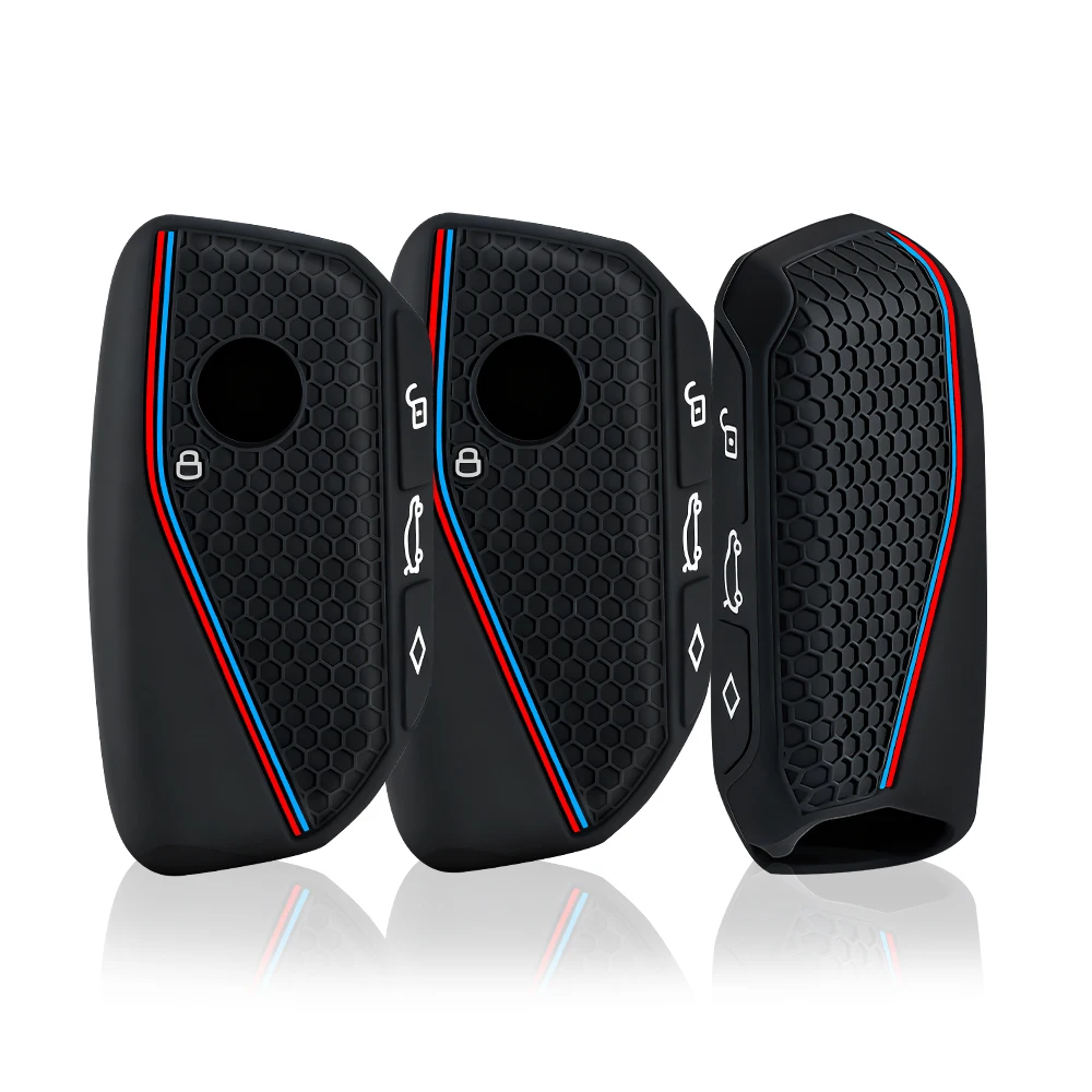 2025 Hot Silicone Case For BMW 7 Series X7 I7 IX 740LI Alcantara Car Remote Key Case Cover Shell Accessories
