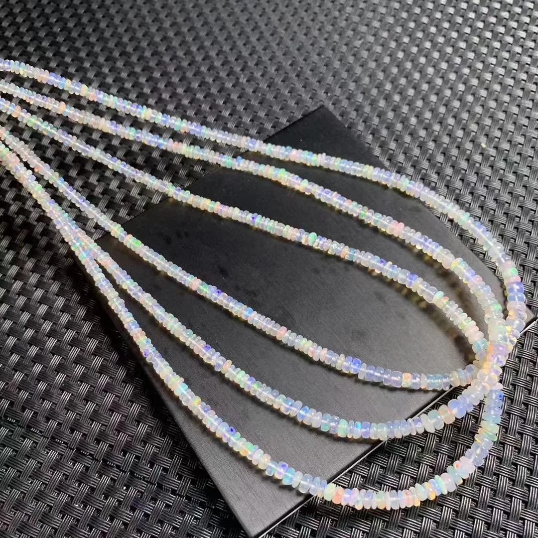 Natural Colored Opal Collarbone Necklace Fashion Crystal Quartz Gemstone Jewelry Reiki Healing Gift For Women 1pcs 4-4.5mm