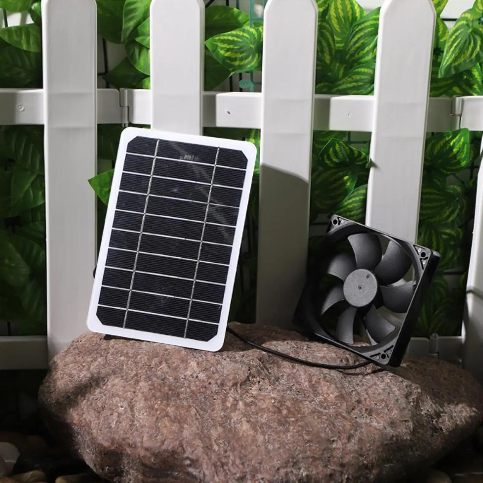 Outdoor Solar Panel Fan Kit Waterproof Cooling Ventilation for Chicken Coop RV Roof
