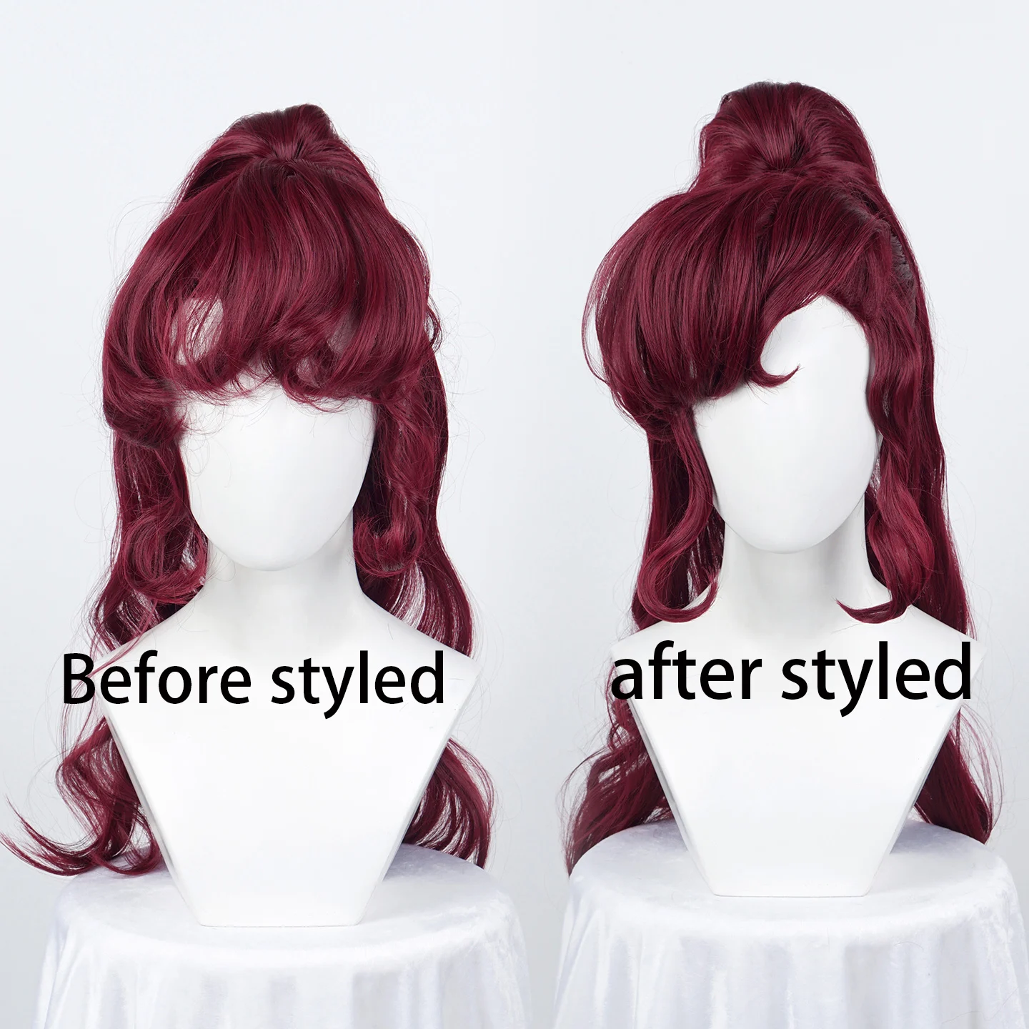 

Princess Megara Cosplay Wig Hercules Meg Long Red Synthetic Hair for Adult + Wig Cap