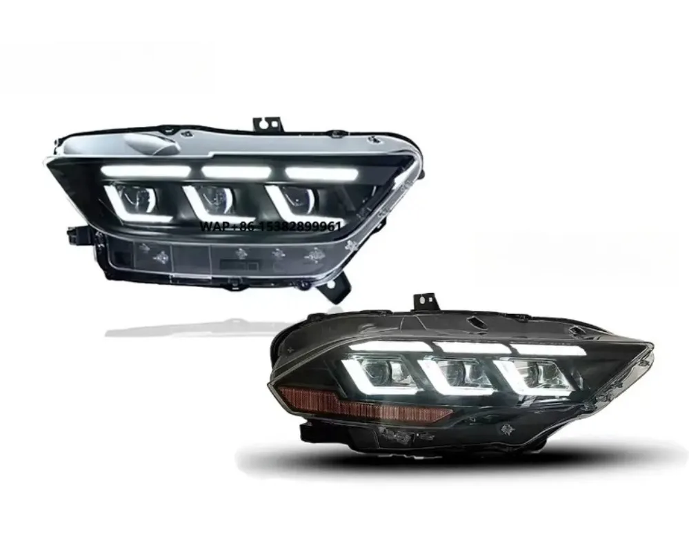 

Светодиодные фары-проекторы 2018-2023 с ДХО, цветовая температура 6000K, автомобильные аксессуары для Mustang