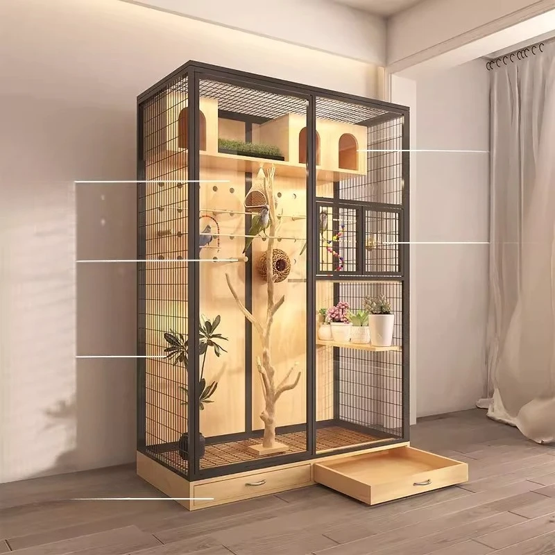 Supplies Cockatiel Bird Cages Things Lovebird Outdoor Indoor Bird Cages Aviary With Stand Hammock Gaiola Calopsita Bird Supplies