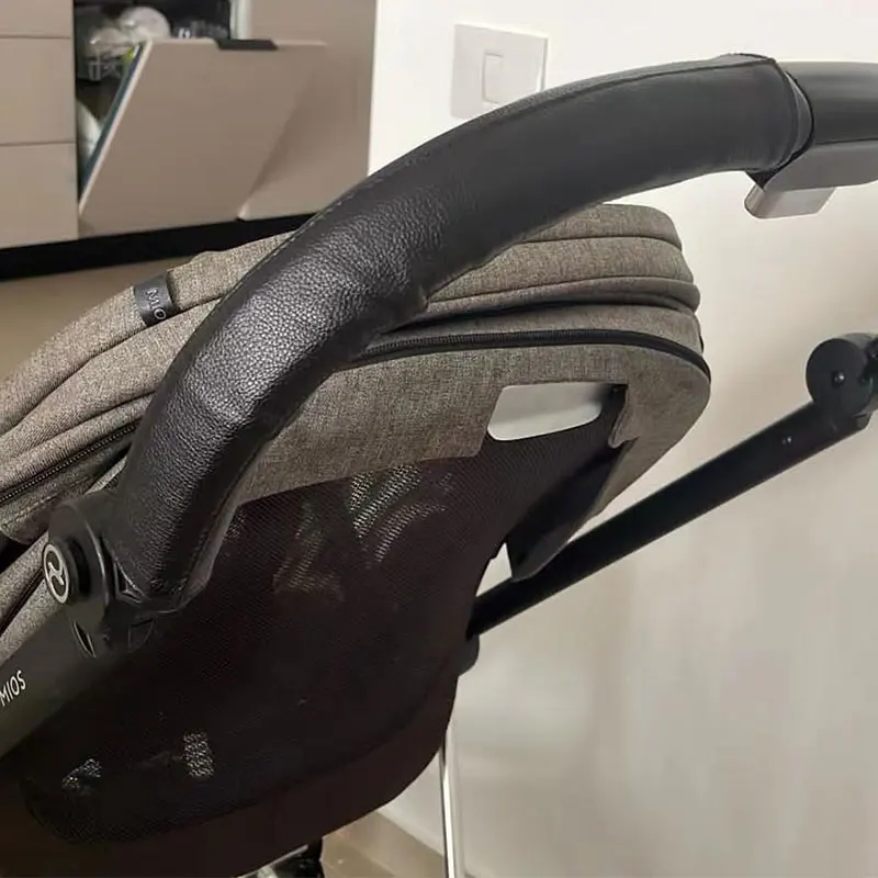 Kinderwagen PU Leder Griff Abdeckungen Fit Für Cybex Mios Kinderwagen Stoßstange Hülse Fall Armlehnen Schutzhülle Kinderwagen Zubehör – Detail 12