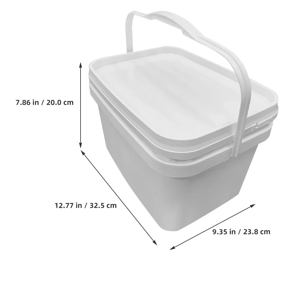 3 Liter White Paint Bucket Lid PP Material Hand held Storage Container for Pigment Paint Home Use Store
