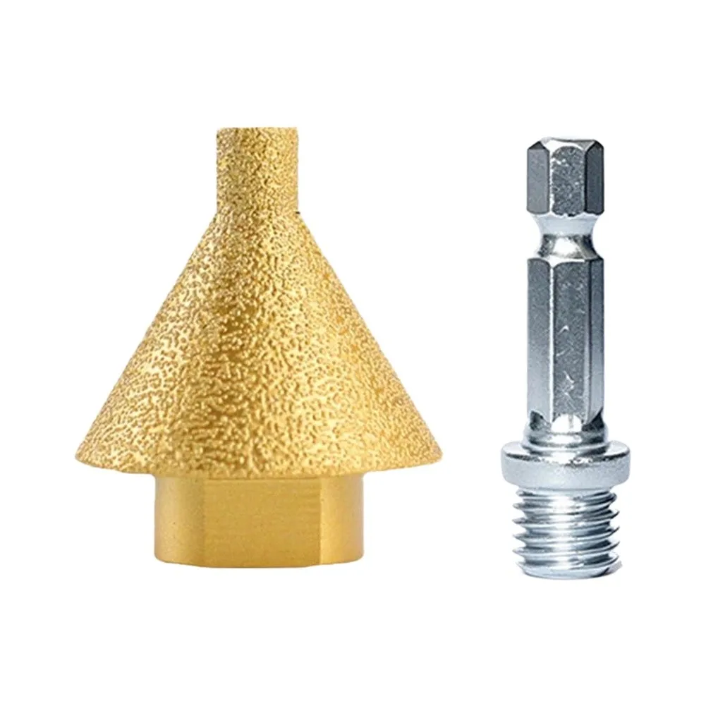 Diamond Chamfer Grinding Head for M10 Thread Mounting for Stone For Tile Hole Expansion Edge Trimming and Refining